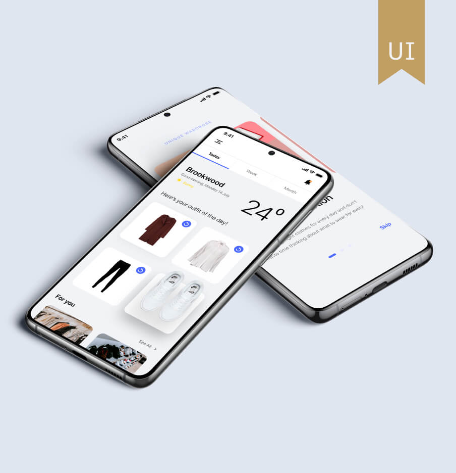 Pheal Outfit. Mobile application. 